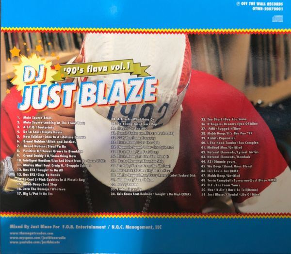 JUST BLAZE自主制作盤[MIXCD]DJ JUST BLAZE / 90's flava vol.1_画像2