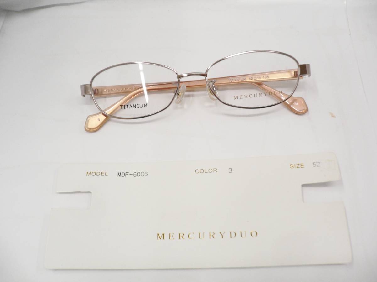 未使用新品　MERCURYDUO　マーキュリーデュオ　MDF-6006　52サイズ　ピンク・クリアピンク　セルテンプル
