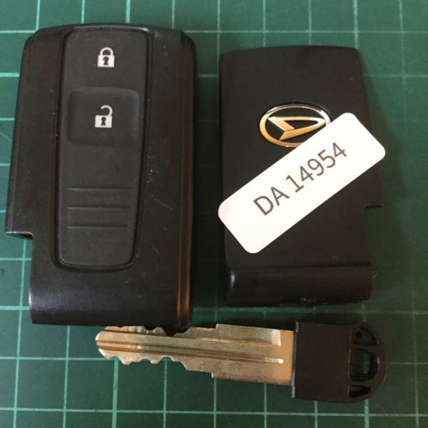 DA14954点灯 周波数OK 黒 L0428 C刻印 ダイハツ 純正 スマートキー 2ボタン ムーヴ L175S タント L375S ココア ソニカ ミラ等 キーレス_画像2