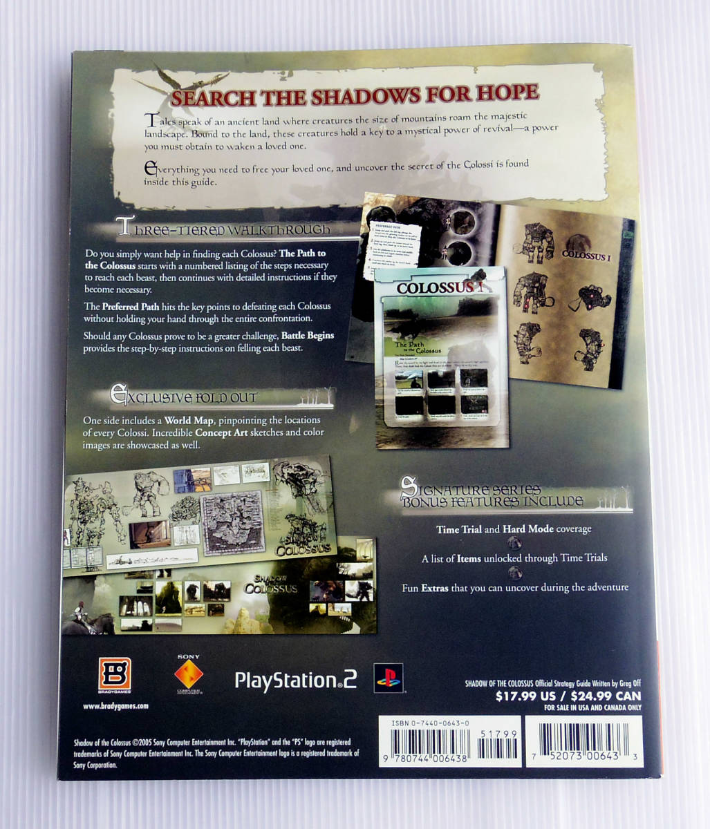 Shadow of the Colossus Official Strategy Guide ワンダと巨像　ガイドブック■洋書　古本_画像2