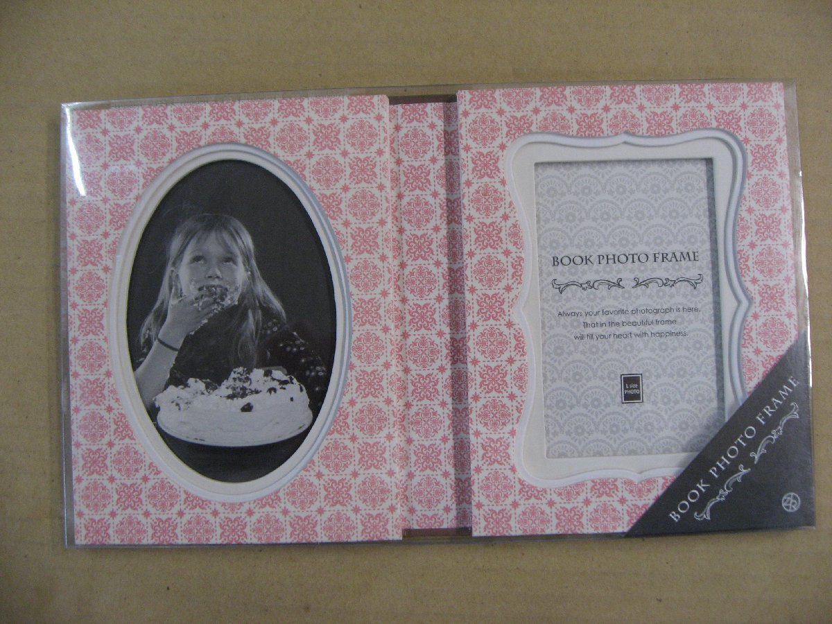 【色褪色】BOOK PHOTO FRAME ピンク Ｚ＆Ｋ BOOKPHOTOFRAME49・243　フォト アルバム　写真_画像1
