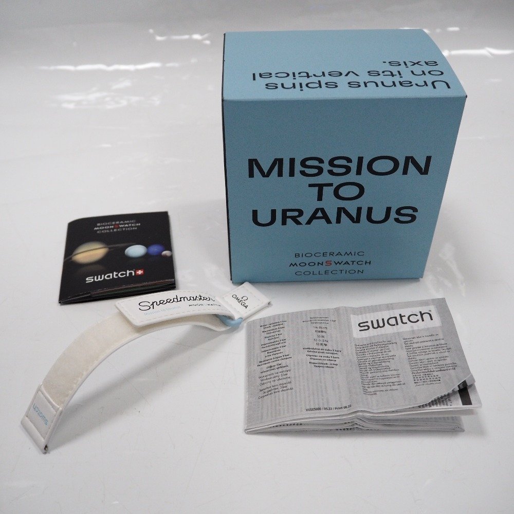 Th519311 スウォッチ×オメガ BIOCERAMIC MOONSWATCH MISSION TO URANUS SO33L100用ベルト 腕時計用ベルト SWATCH×OMEGA 超美品・中古_画像1