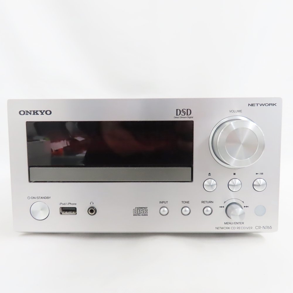 Ts773891 オンキョー アンプ/ネットワークCDレシーバー CR-N765 シルバー ONKYO 中古/ジャンク_画像3