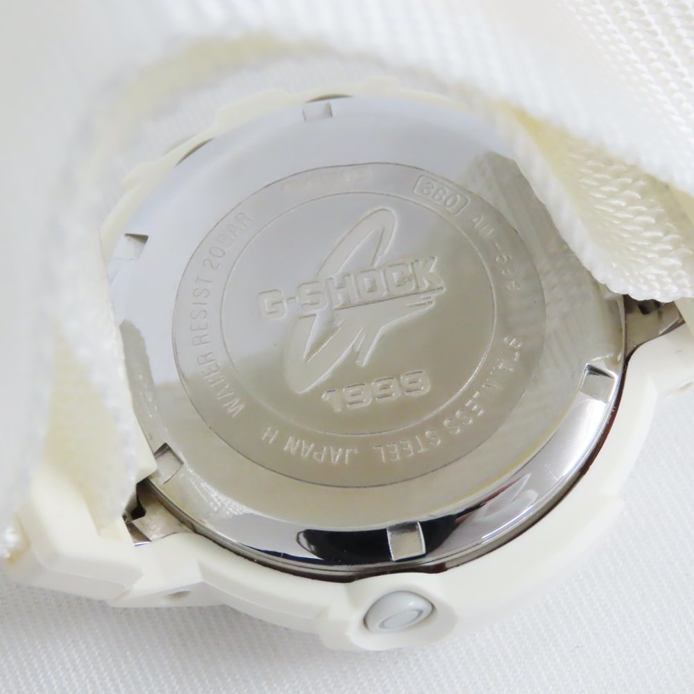 Ts773983 カシオ 腕時計 G-SHOCK AW-599 ナイロンベルト ホワイト文字盤 メンズ CASIO 中古_画像5