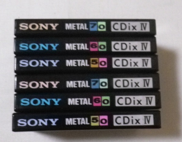 ●未開封カセットテープ　SONY メタルポジション　６本セット　CDix IV METAL 50×２本,60×2本,70×2本　未使用品_画像4