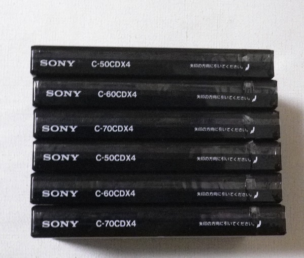 ●未開封カセットテープ　SONY メタルポジション　６本セット　CDix IV METAL 50×２本,60×2本,70×2本　未使用品_画像3