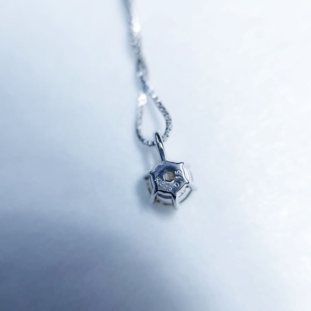 【未使用品】2023年10月購入 K18WG ダイヤモンド ネックレス 銀座 miwa プレゼント 女性用 アクセサリー_画像6