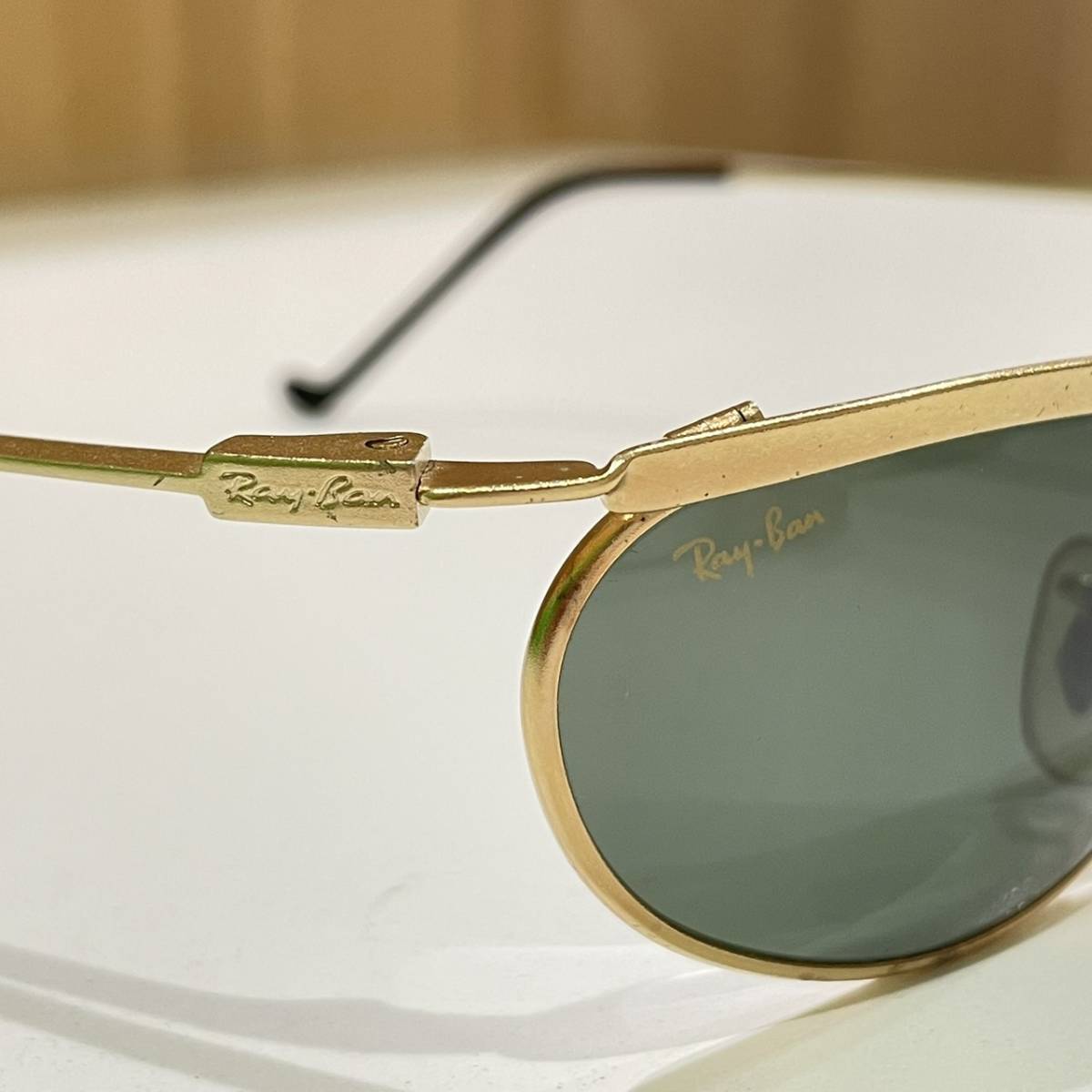 希少 RAYBAN/レイバン B&L W2568 艶消金色 メタルツイストオーバル USA ボシュロム アメリカ オールド ヴィンテージ サングラス　◆　8563_画像8