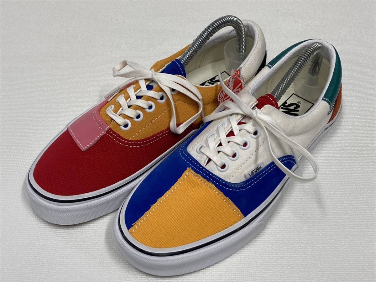 激レア!! VANS ERA マルチパターン カラフル レザー スエード キャンバス US8 (26cm) エラ バンズ アメリカ企画限定!!