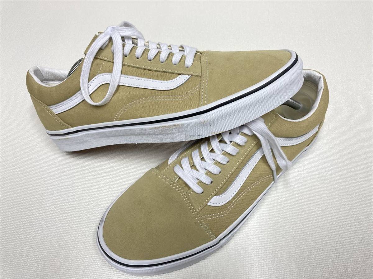 VANS OLD SKOOL ベージュ スエード キャンバス 白ライン US11.5 (29.5cm) オールドスクール バンズ アメリカ企画限定!!_画像2