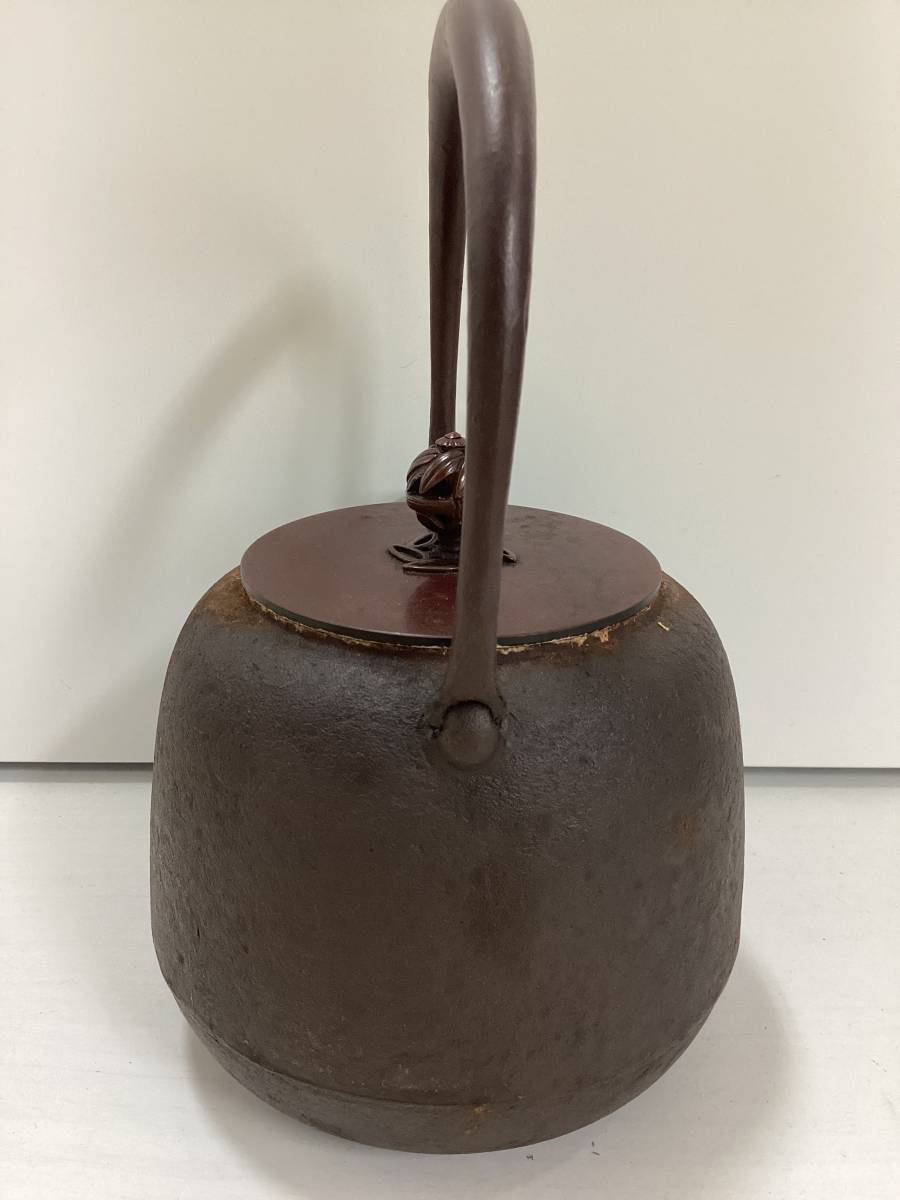 鉄瓶　長文堂　夏目型　山形鋳物　茶道具　日本製　C254
