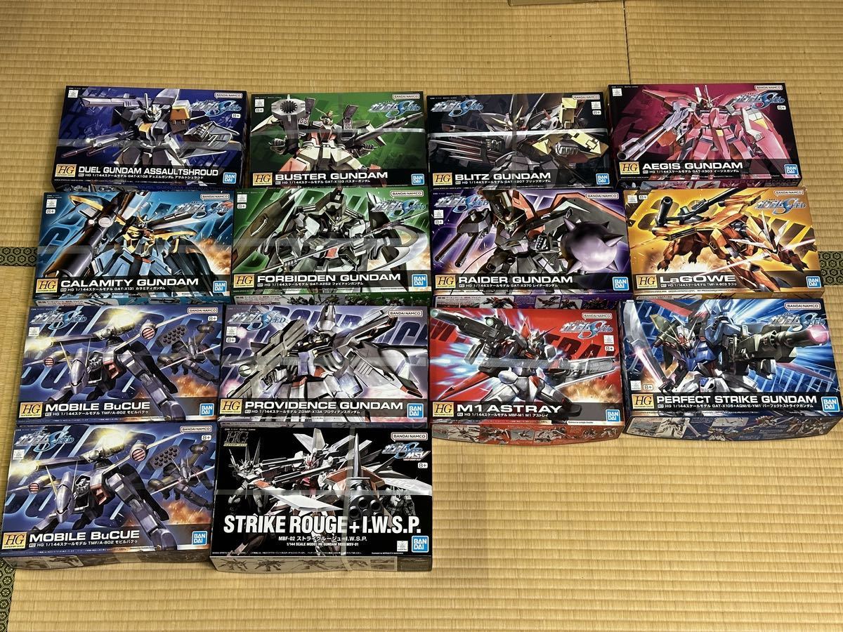 【1円スタート】【送料無料】【未組立品】ガンプラ SEED HG セット プロヴィデンス パーフェクトストライク ラゴゥ バクゥ その他_画像1