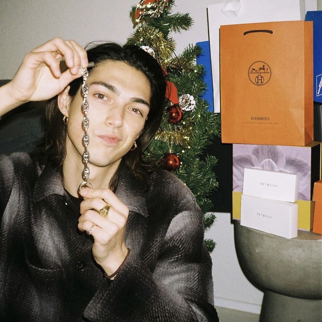 シルバーGMアンカーチェーンPMブレスレットHermes シルバーGMアンカーチェーンPMブレスレットHermes