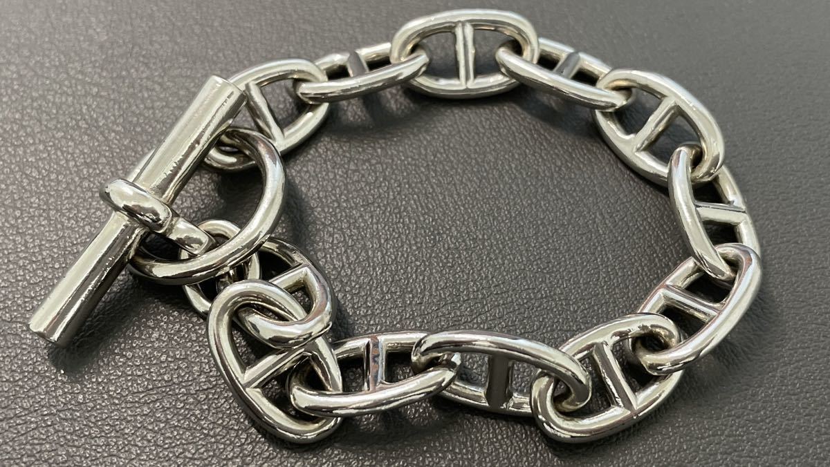 シルバーGMアンカーチェーンPMブレスレットHermes シルバーGMアンカーチェーンPMブレスレットHermes