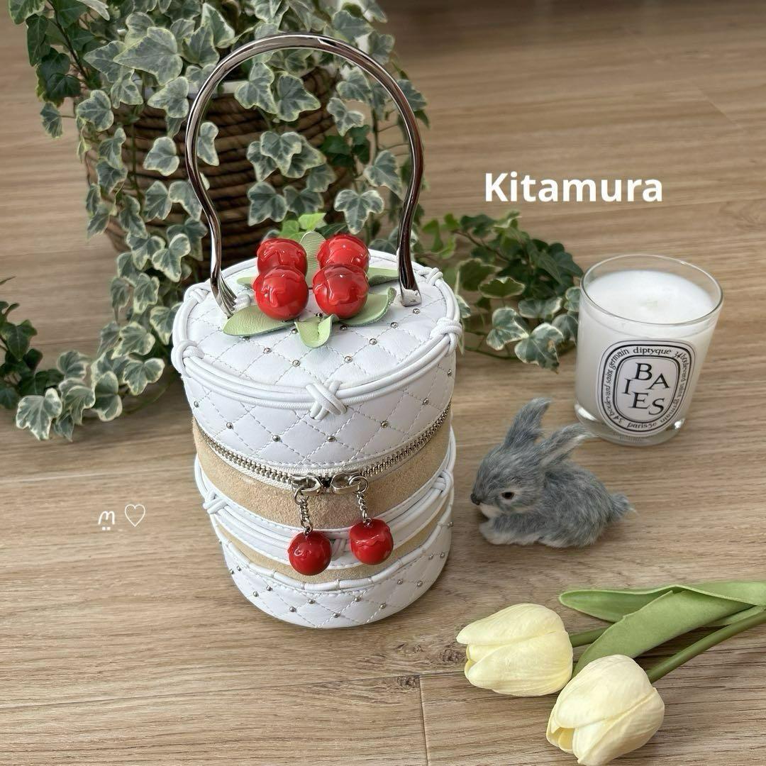 送料無料　Kitamura　キタムラ　ケーキハンドバッグ　スイーツモチーフ　レザー　現行販売品　パーティーバッグ