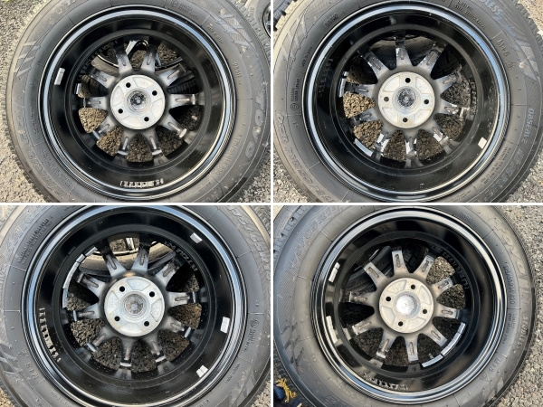 231206　バリ溝スタッドレスアルミホイール4本セット　175/65R14 82Q トーヨーガリット GIZ 2021年 D.D.S 14×5.5J 4H 100PCD ET38 ハブ67_画像10