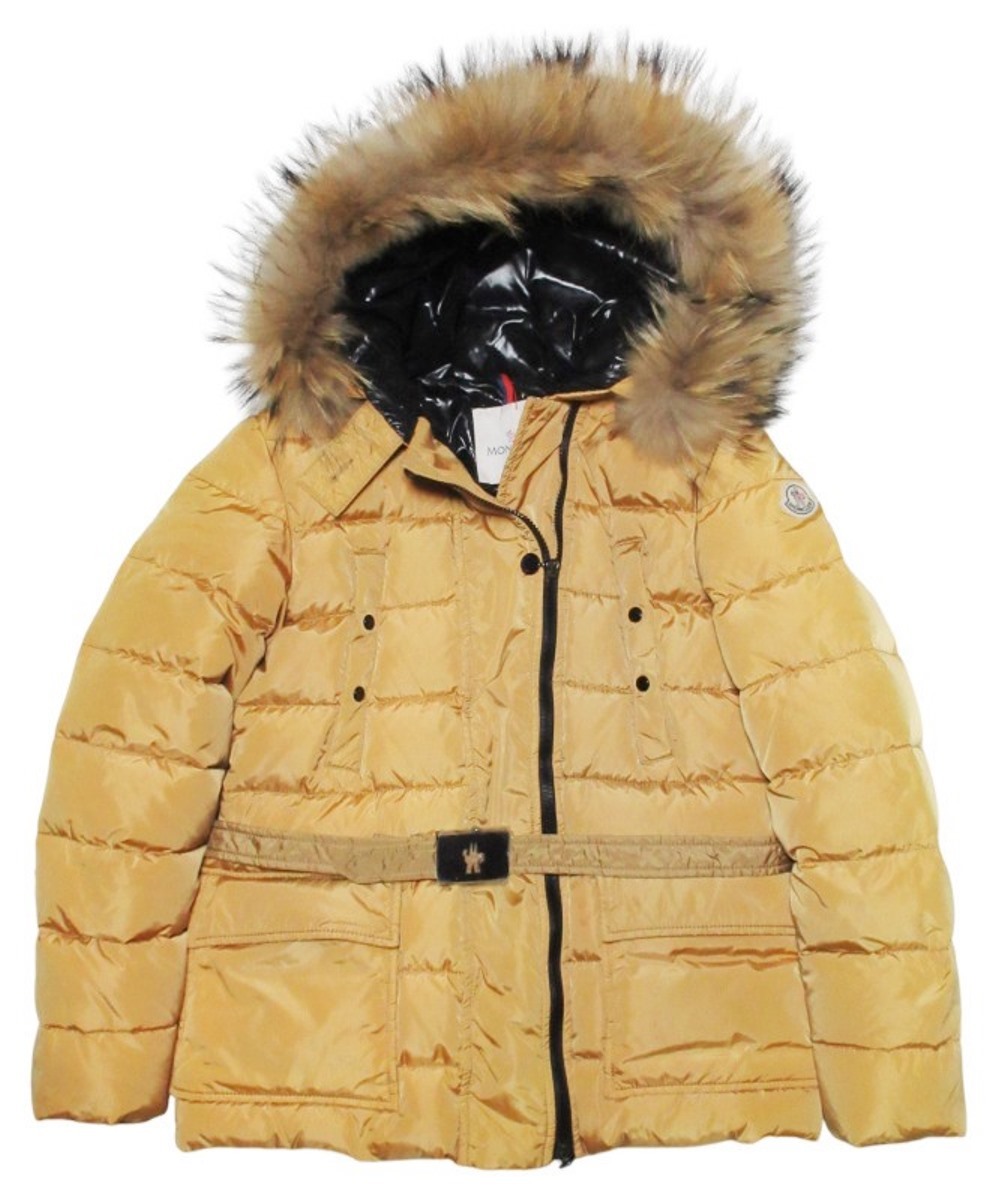 定価15万9,600円 モンクレール MONCLER 正規品 MESS ファー ベルト ダウンジャケット ブルゾン_画像1