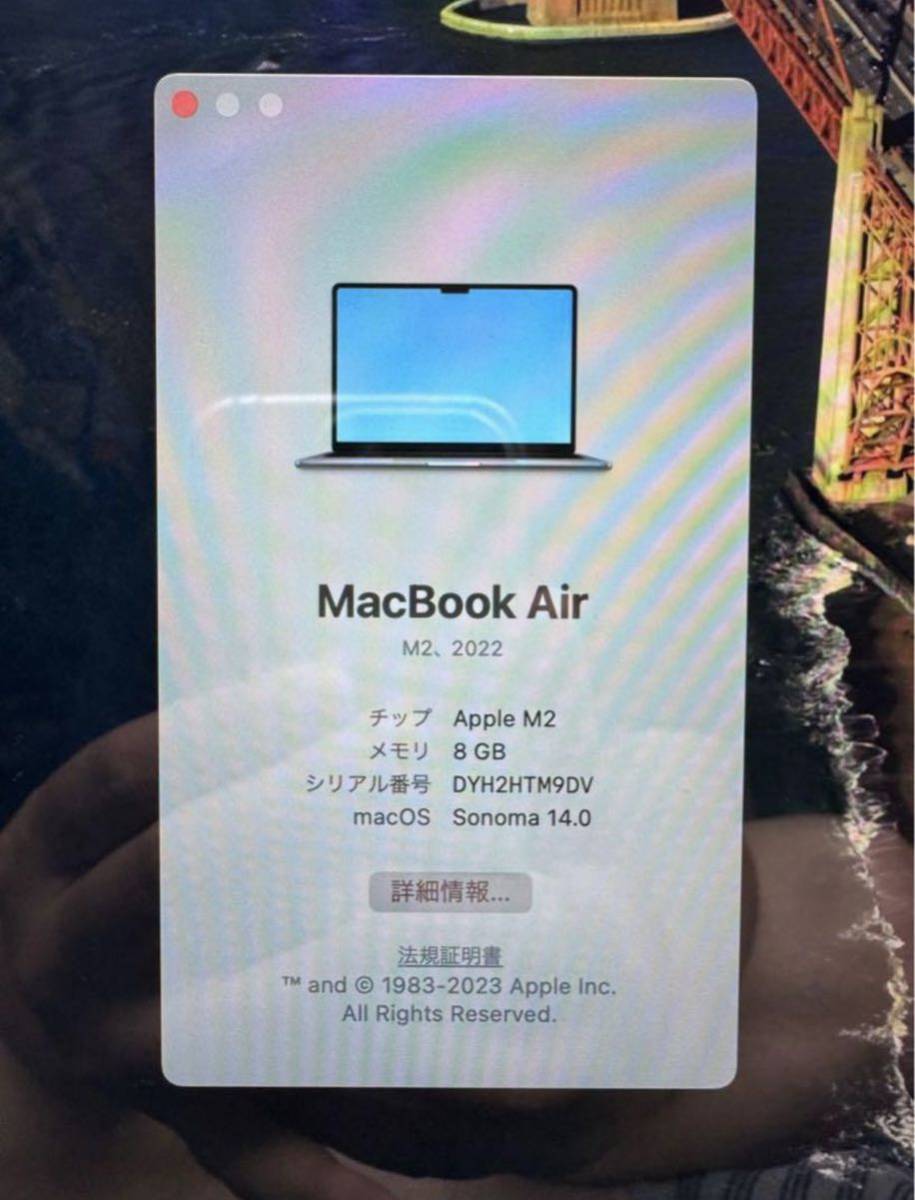 M2チップ搭載 MacBook AIR 13.6インチ　ミッドナイト_画像4