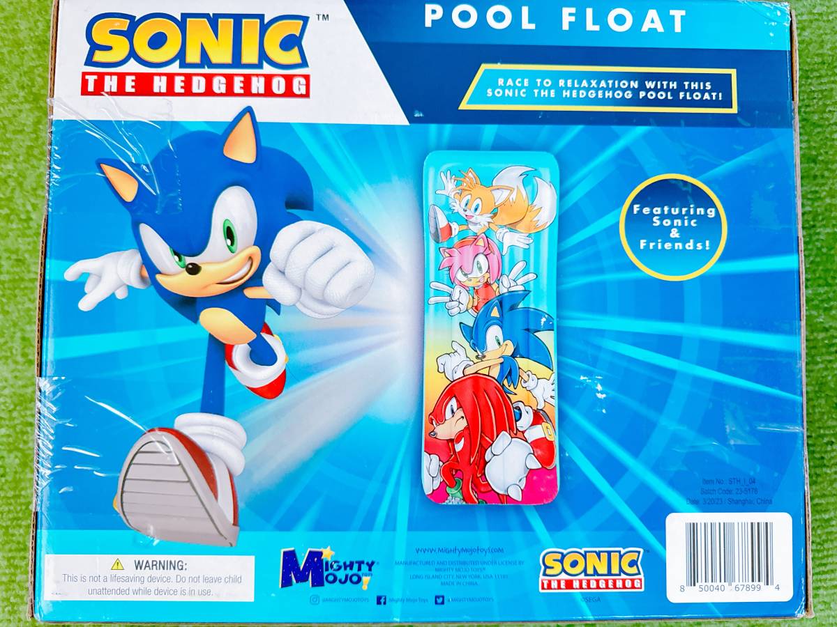 ★ソニック・ザ・ヘッジホッグ　インフレータブルプールフロート浮き輪 空ビ 空気ビニール風船 Inflatable Sonic Pool Float サーフマット_画像5