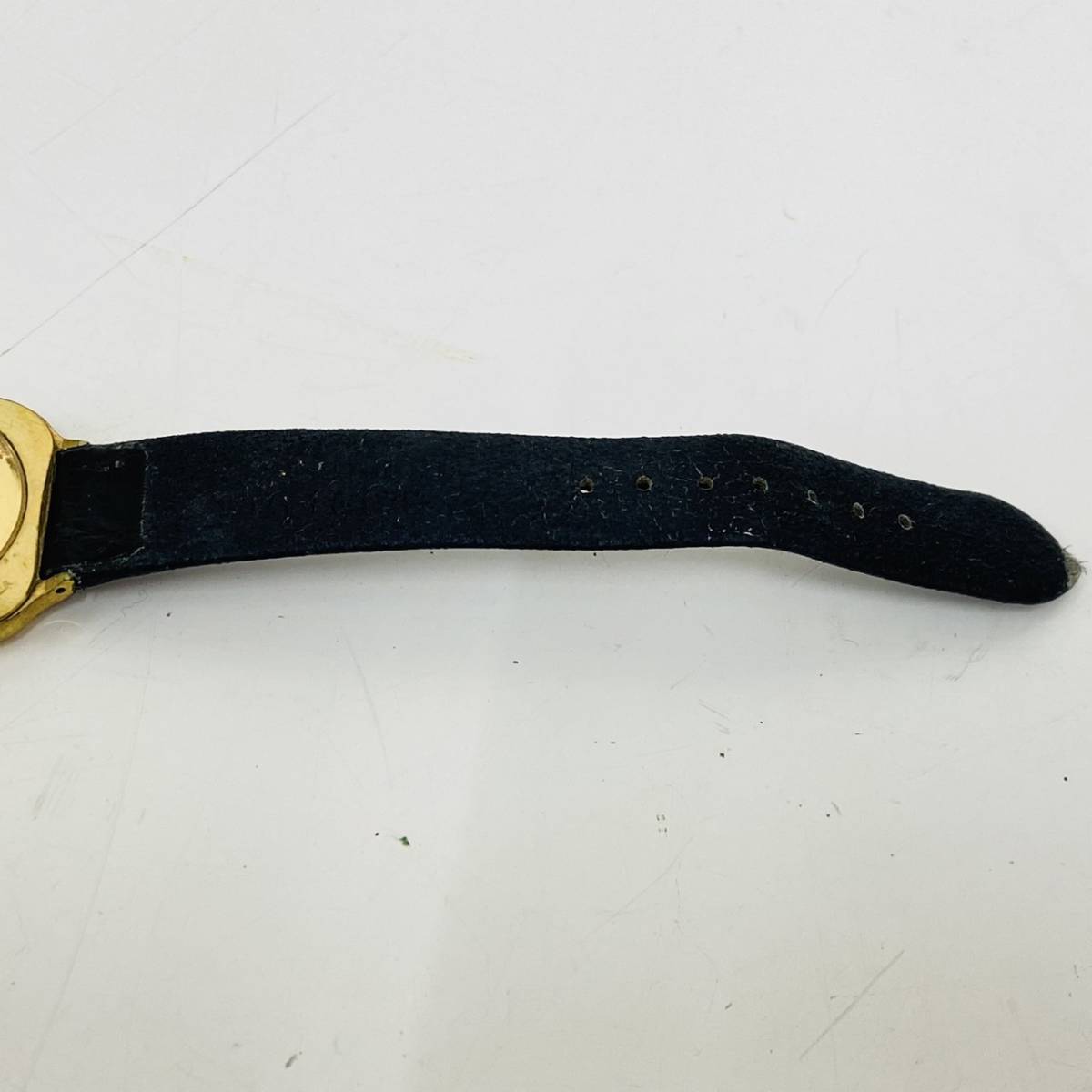 【動作確認済み】REVUE レビュー スクエア型 手巻き式 レディース 腕時計 ゴールドGP スケルトン文字盤 裏スケ ブラック×ゴールド_画像8