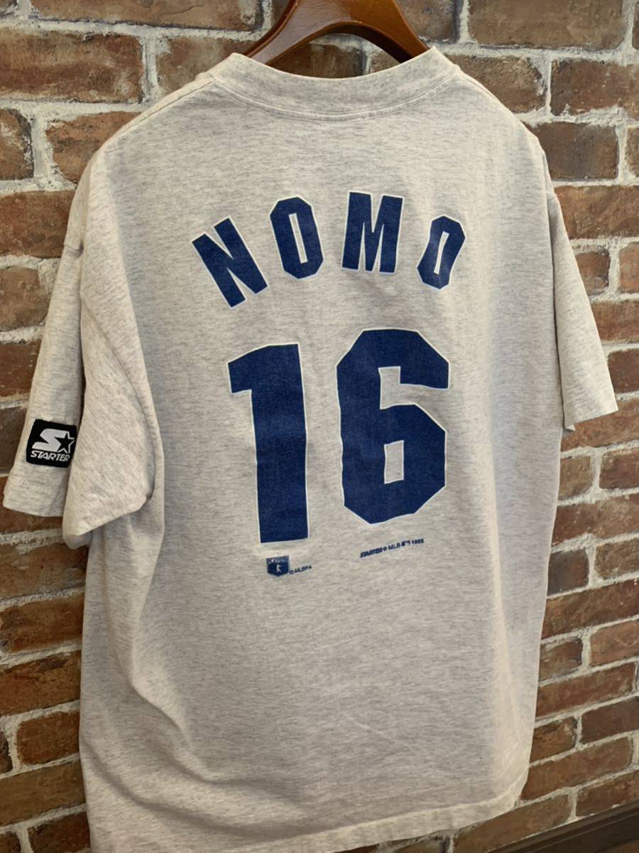 90s NOMO Tシャツ L LA メジャーリーグ ドジャース 野茂英雄 スターター starter Dodgers MLB_画像5