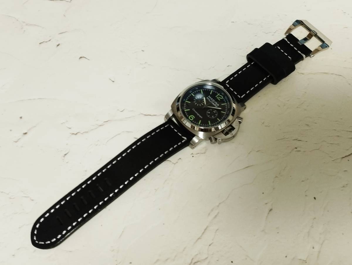 ★ジャンク品 PARNISの腕時計 クロノグラフ 44mm クォーツ SII VK63ムーブメント搭載_画像7