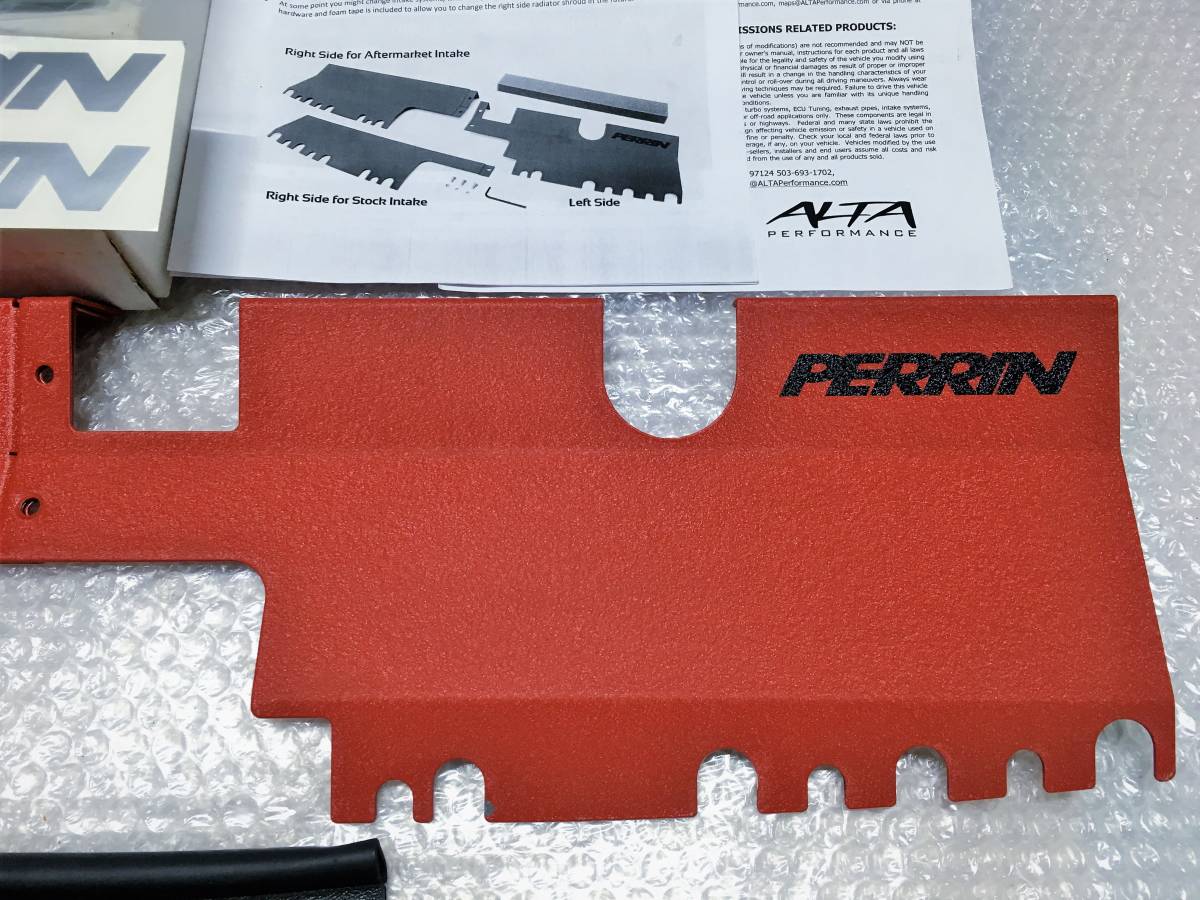 極上 美品♪ PERRIN ラジエター ラジエーター シュラウド レッド スバル WRX S4 VA VAB VAG STI エンジン クーリング フード パネル_画像3