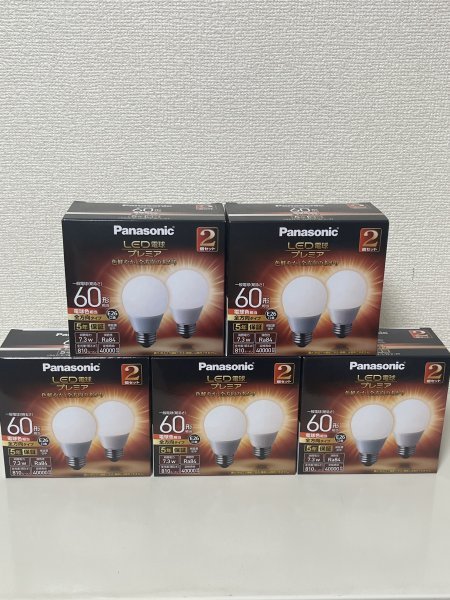 パナソニック LED電球 プレミア 全方向60LED電球色 2個入り LDA7LGZ60ESW22T 5個セット 内容10点 Panasonic まとめ売り