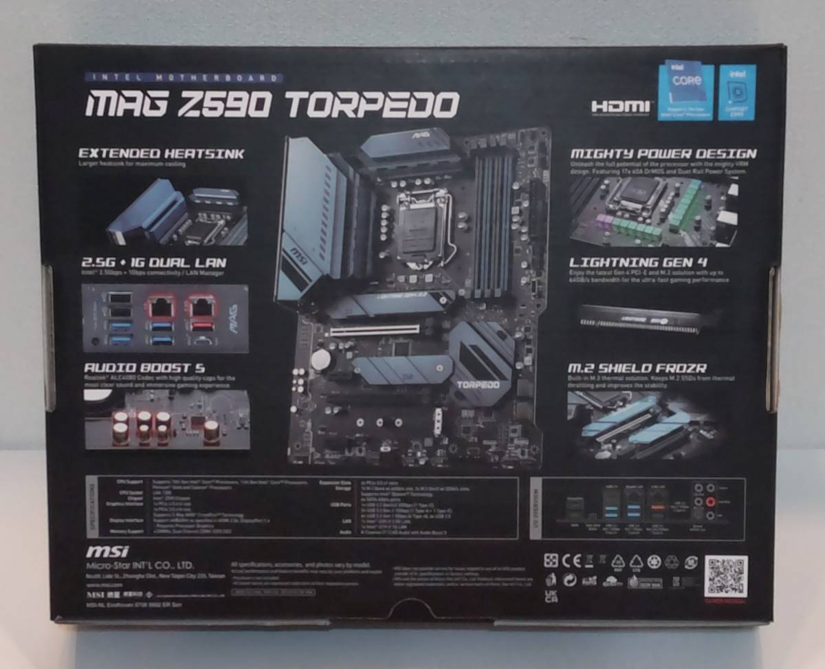 【新品・未開封】MSI マザーボード MAG Z590 TORPEDO LGA1200 【送料無料】_画像2