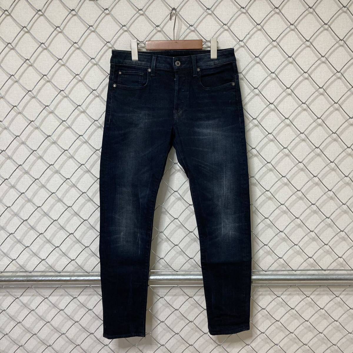 G-STAR RAW ジースターロウ 3301 SLIM ストレッチ デニムパンツ ジーンズ ボタンフライ 30x32_画像3