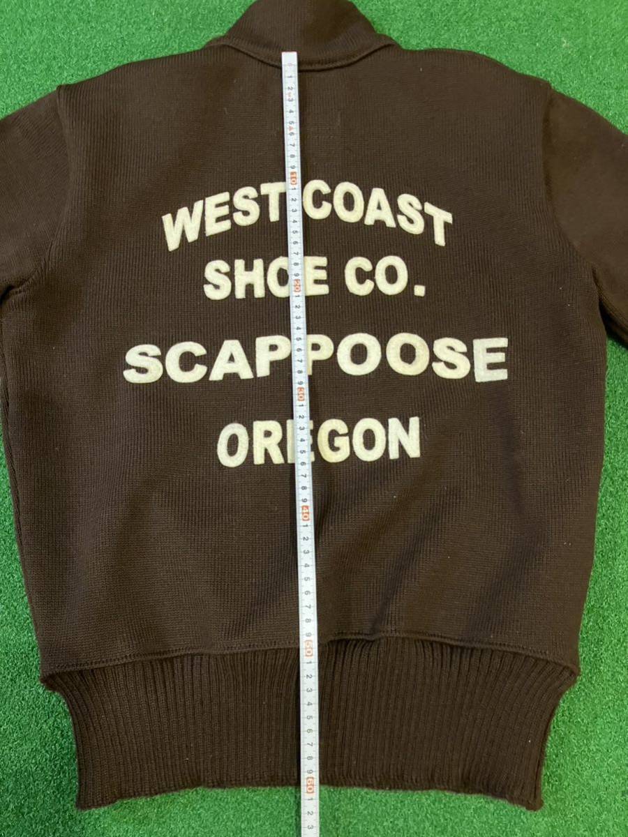 DEHEN　WESCO　ディーエン　ウエスコ　モーターサイクル　セーター　MC　SWEATER　BROWN　袖に穴有　中古_画像9