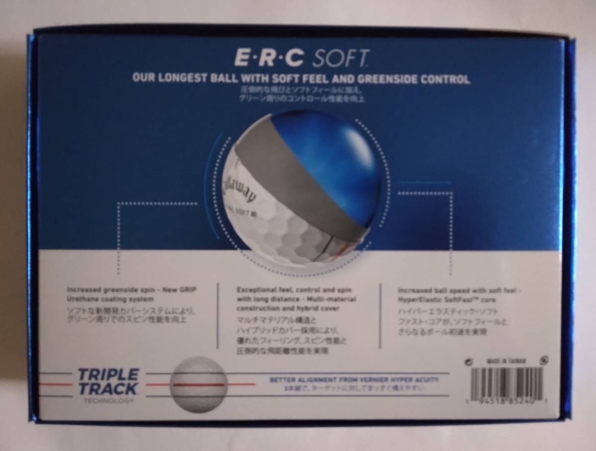 送料無料 新品 5ダース 60球 ゴルフボール キャロウェイ トリプルトラック 2023年モデル ERCソフト ホワイト 日本正規品_画像4