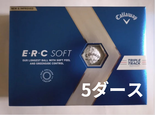 送料無料 新品 5ダース 60球 ゴルフボール キャロウェイ トリプルトラック 2023年モデル ERCソフト ホワイト 日本正規品_画像1
