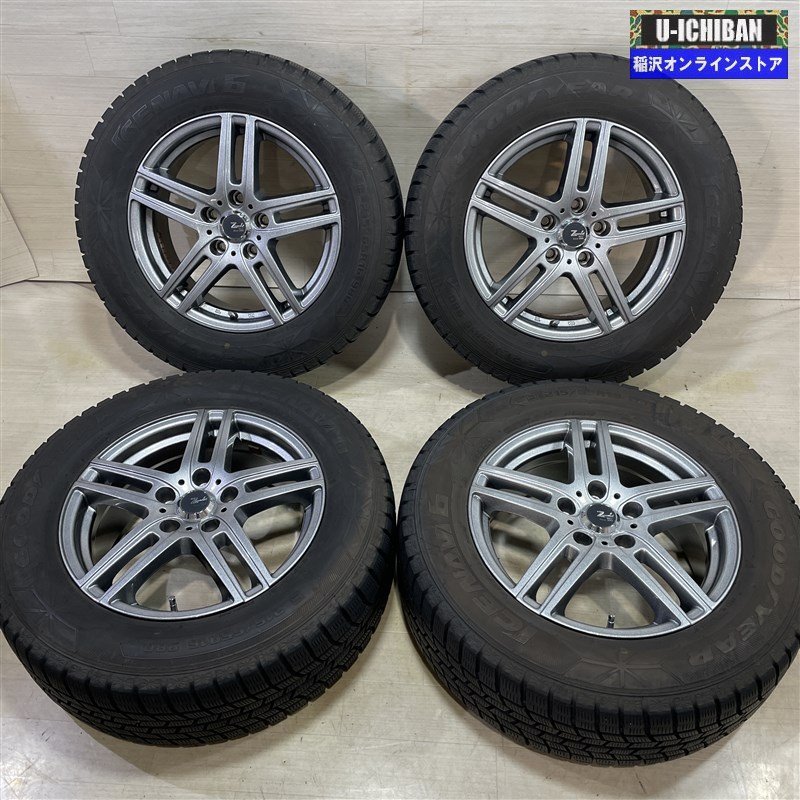 アルファード ヴェルファイア 等 Zmeist 6.5-16+38 5H114.3 グッドイヤー アイスナビ6 215/65R16 16インチ スタッドレス 4本セット 009k_画像1