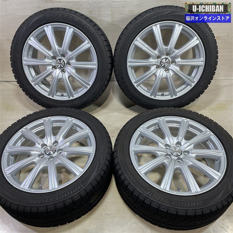 インプレッサスポーツ(GP) レガシィB4(BM)等 ジョーカー 7-17+50 5H100 ブリヂストン VRX 215/50R17 17インチ スタッドレス 4本セット 009k_画像1