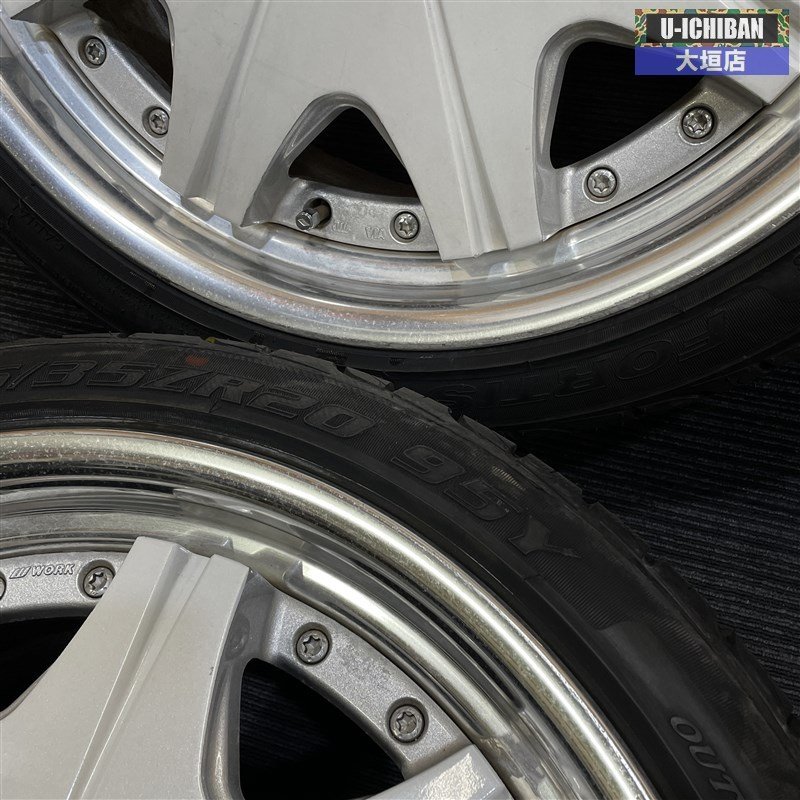 売切 WORK ヴァリアンツァ D3S 20インチ×8.5 +43(A) 9.5 +43(A) 5H 114.3 マックストレック / ニットー 245/35R20 アルファード等に ◎002_画像4