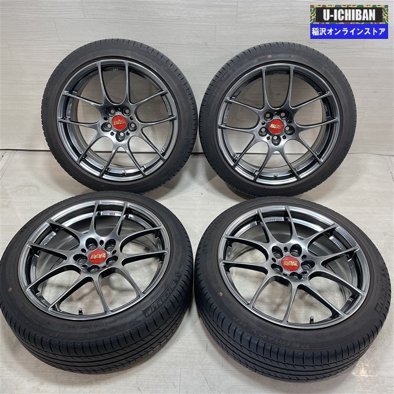 86 BRZ プリウス 等 BBS RF504 7.5-17+48 5H100 ミシュラン プレマシーHP 215/45R17 17インチ 4本セット 009k_画像1