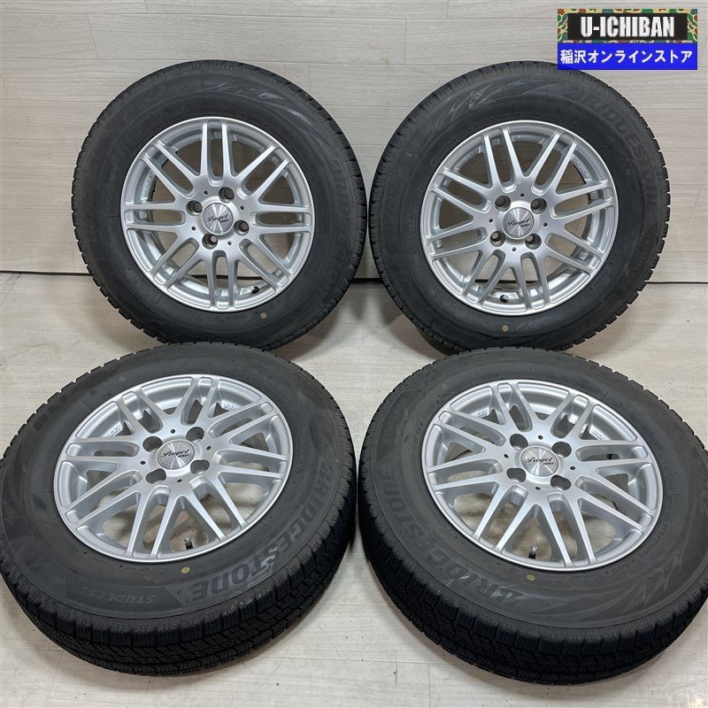 ヤリス ヴィッツ アクシオ 80シエンタ 等 PROGET 5.5-14+38 4H100 ブリヂストン VRX2 175/70R14 14インチ スタッドレス 4本セット 009_画像1