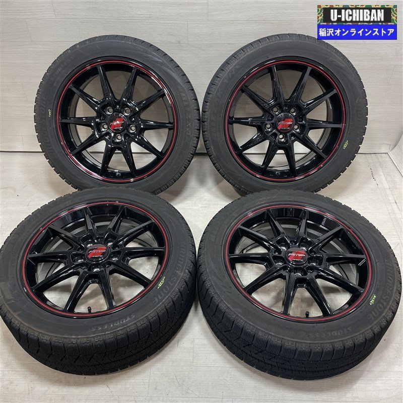 シビック ZE4 インサイト 等 マナレイ RMP RACING 7-17+48 5H114.3 ブリヂストン VRX 215/50R17 17インチ スタッドレス 4本セット 009_画像1