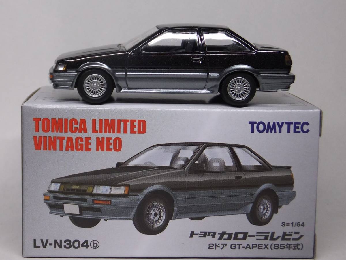 トミカ★トミカリミテッドヴィンテージネオ LV-N304b トヨタ カローラ レビン 2ドア GT-APEX (85年式) 黒×グレー AE86_画像3