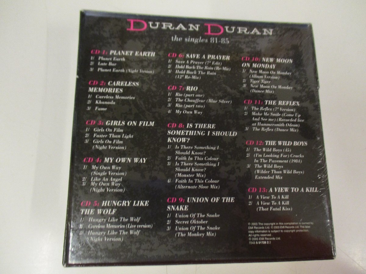 未開封　輸入盤13CD-BOX 『DURAN DURAN / THE SINGLES 81-85』 　(Z12)_画像4