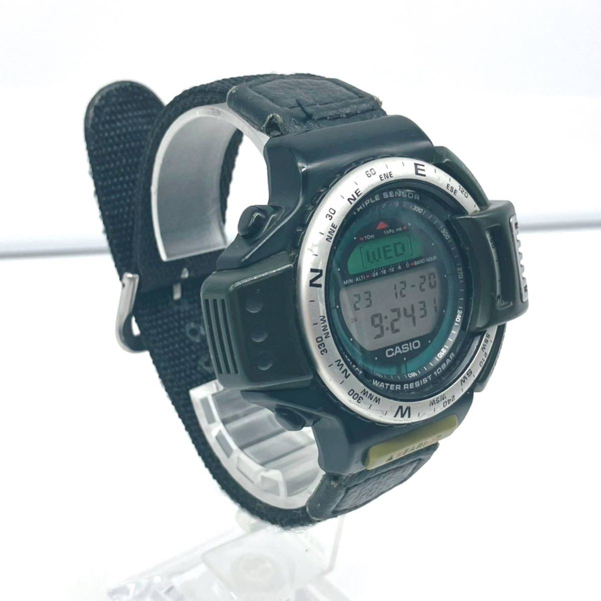 CASIO/カシオ/PRO TREK/プロトレック/ATC-1100/ブラック/クォーツ/デジタル/メンズ腕時計/現状品/中古品/稼動品/ジャンク_画像3