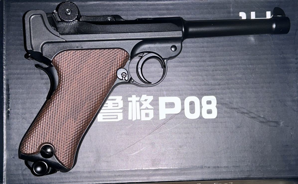 ルガー P08 レーザー照射 排莢式 モデルガン ブローバックスライドストップ ありおもちゃ拳銃_画像3