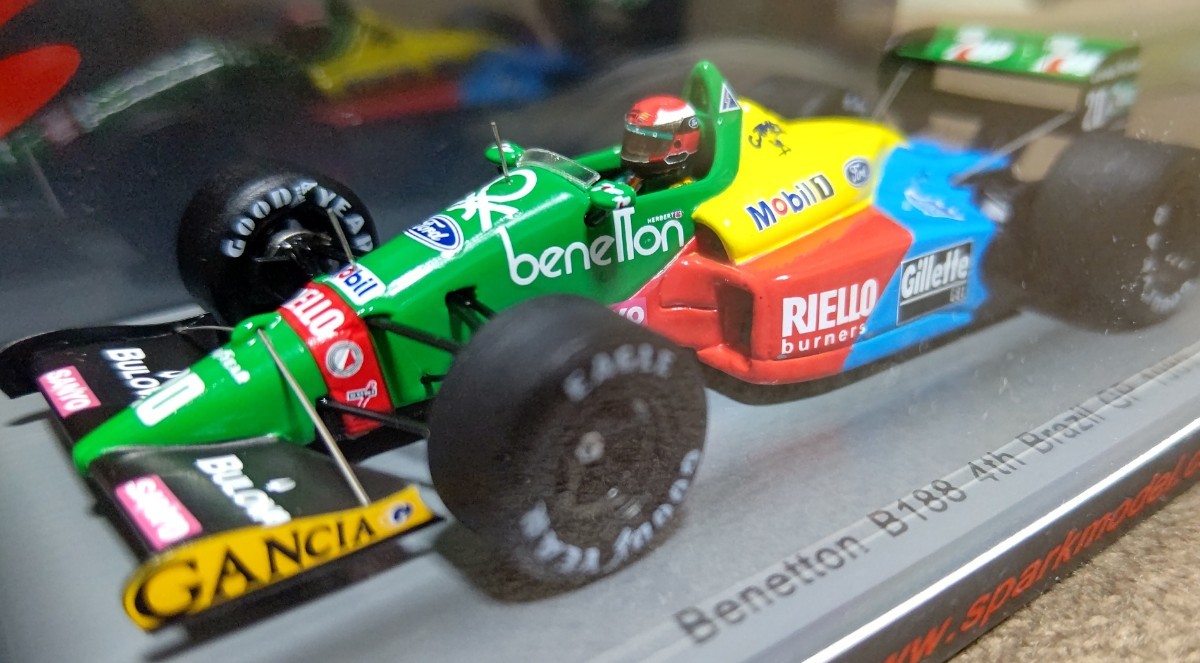 スパークモデル 1/43 ベネトン・B188・フォード 1989 ブラジルGP4位 ジョニー.ハーバート spark Johnny.Herbert 1989 Benetton・Ford_画像1