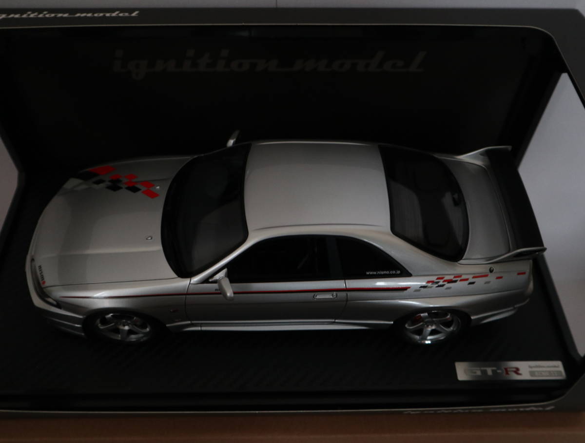 ignition model イグニッションモデル 1/18 IG1840 Nissan Skyline GT-R(BCNR33)V-spec Silver 日産スカイラインR33GT-R 開封済 当時物_画像4