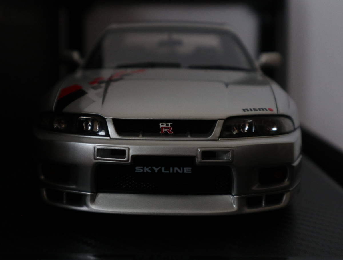 ignition model イグニッションモデル 1/18 IG1840 Nissan Skyline GT-R(BCNR33)V-spec Silver 日産スカイラインR33GT-R 開封済 当時物_画像5