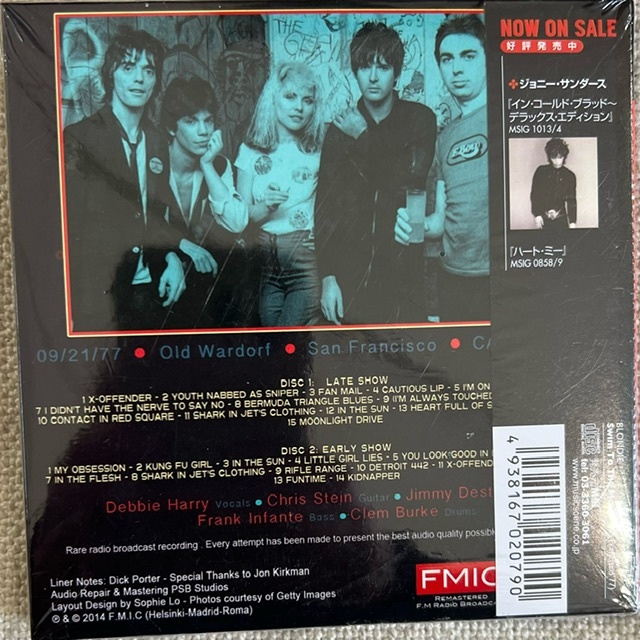 新品【国内2CD】ブロンディ スイム・トゥ・ザ・ムーン BLONDIE Swim To The Moon (san Francisco’77) MSIG1011_画像2