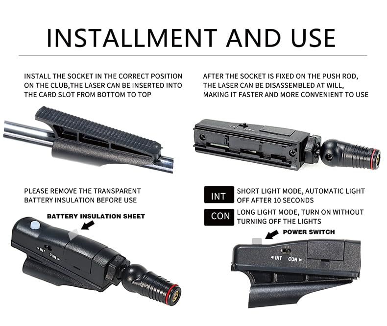 GPゴルフ パター ClassII レーザー照準器ゴルフ練習補助器具スイング平面補正器姿勢指示器レーザー赤線針携帯パター…_画像6