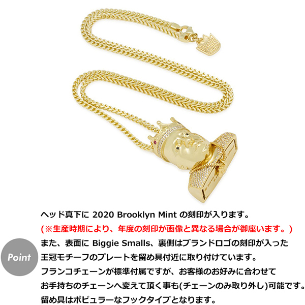 【ワンサイズ】キングアイス×ノトーリアス B.I.G. ネックレス ゴールド King Ice Notorious B.I.G. Big Poppa Necklace メンズ 男性_画像4