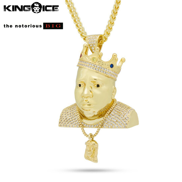 【ワンサイズ】キングアイス×ノトーリアス B.I.G. ネックレス ゴールド King Ice Notorious B.I.G. Big Poppa Necklace メンズ 男性_画像1